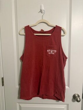 Casual Red Tank Top with Pocket